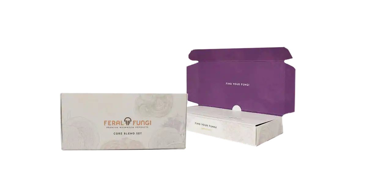 feral fungi folding carton packaging