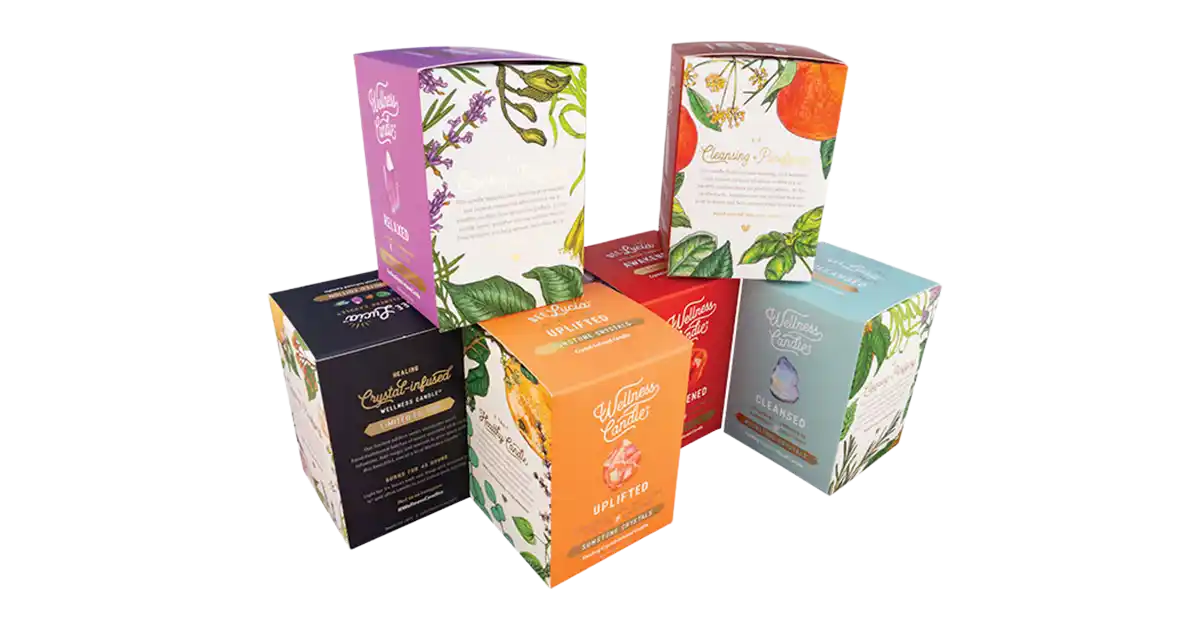 wellness candle folding cartons